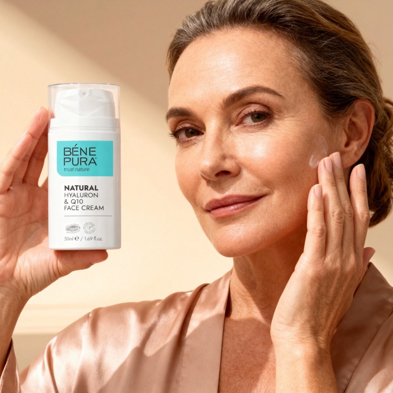 Крем за лице с Хиалуронова киселина и Коензим Q10 - 50мл - Българска натурална козметика