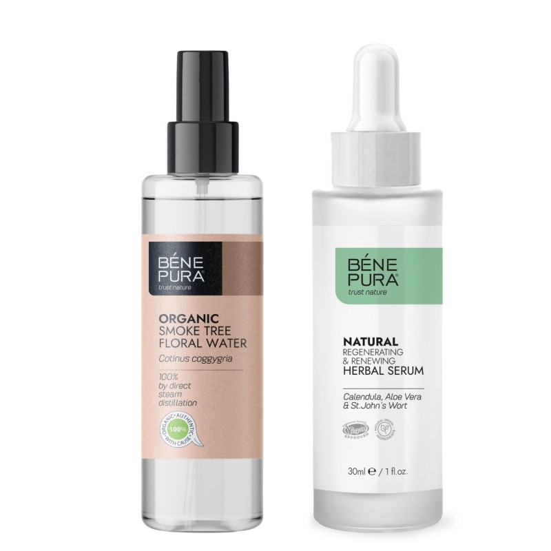 Био Флорална вода от Смрадлика и Серум за лице с Алое вера и Невен - GMC