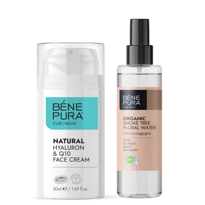 Био Флорална вода от Смрадлика и Крем за лице с Хиалуронова киселина и Коензим Q10 - GMC