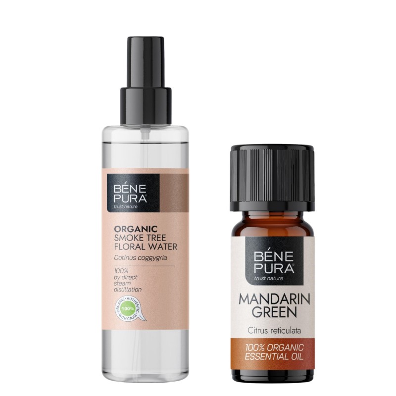Био Флорална вода от Смрадлика и Био Етерично масло от Зелена Мандарина - Сравняване на продукти
