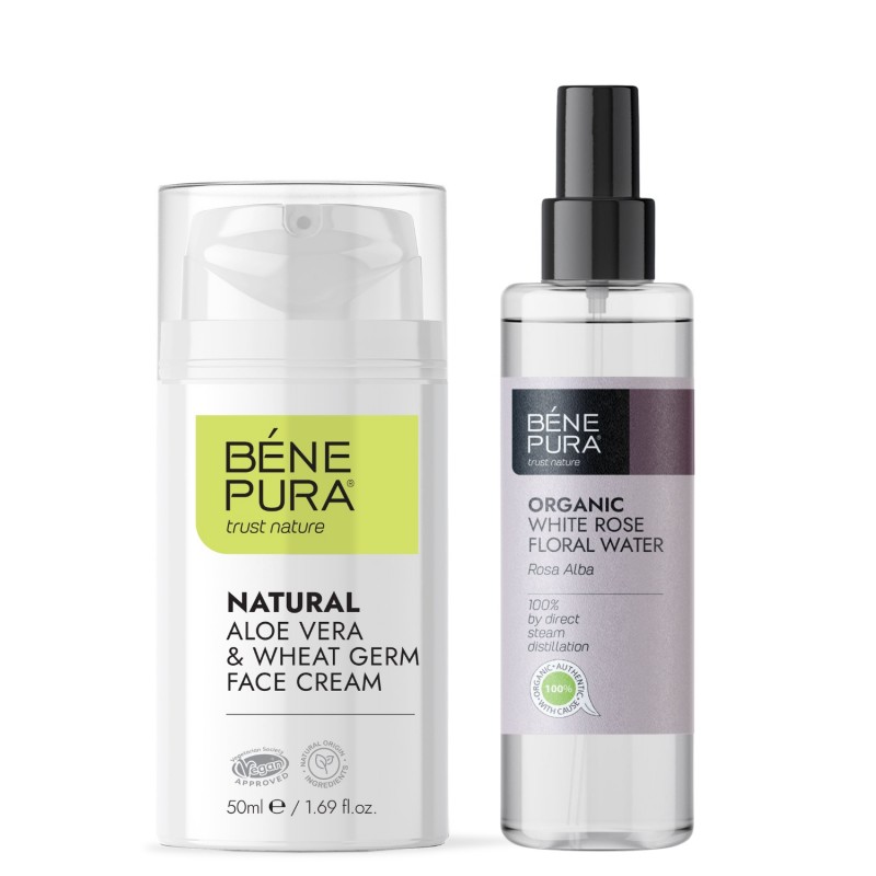 Крем за лице с Алое вера и Пшеничен зародиш и Био Розова вода от Роза Алба - GMC