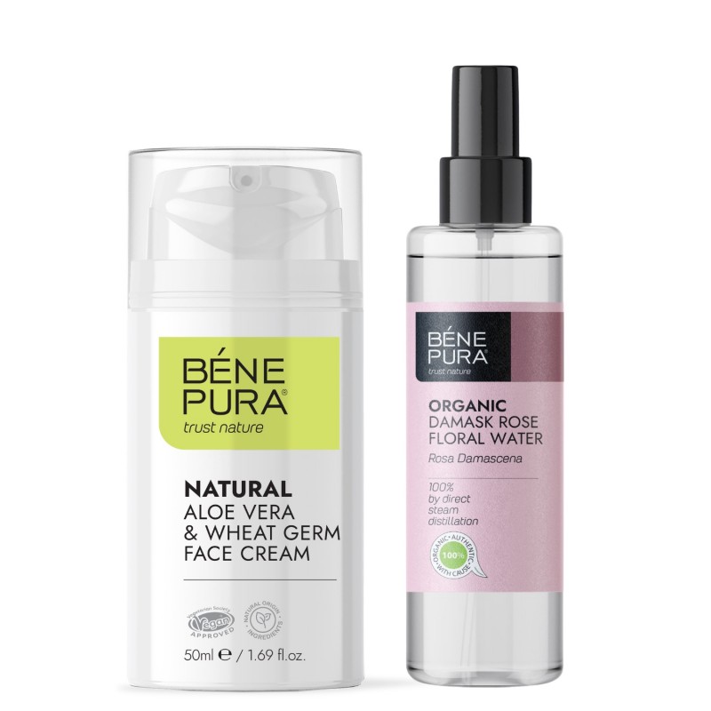 Крем за лице с Алое вера и Пшеничен зародиш и Био Розова вода от Роза Дамасцена - GMC