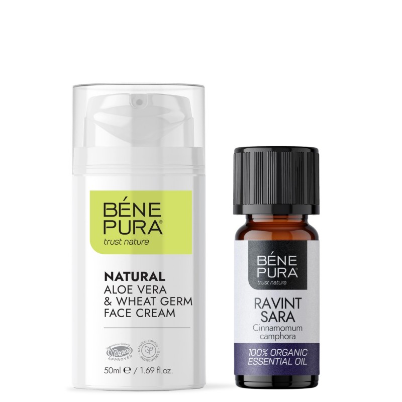 Крем за лице с Алое вера и Пшеничен зародиш и Био Етерично масло от Равинцара - GMC