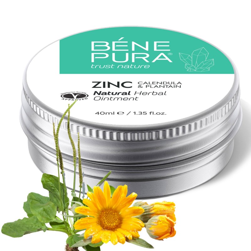 Мехлем с Цинк и билки при Кожни раздразнения - 40мл - Мехлеми с билки за кожни обриви и възпаления