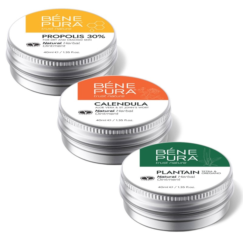 Сет "Мехлеми с билки за Рани, Изгаряния и Кожни раздразнения 2" - Билкови мехлеми